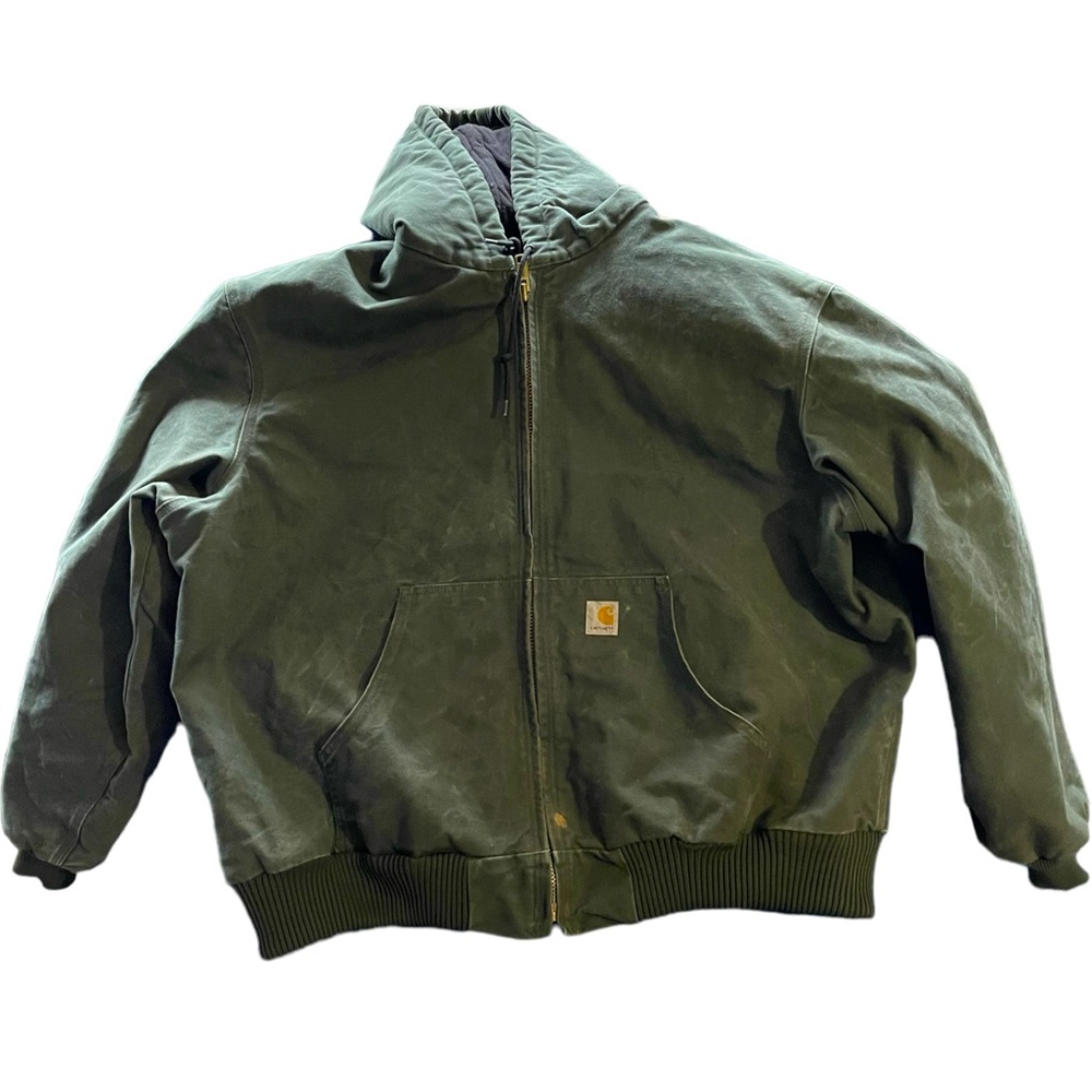CARHARTT Jacket J140 2XL USA MADE Insulated Flannel Lined Gray